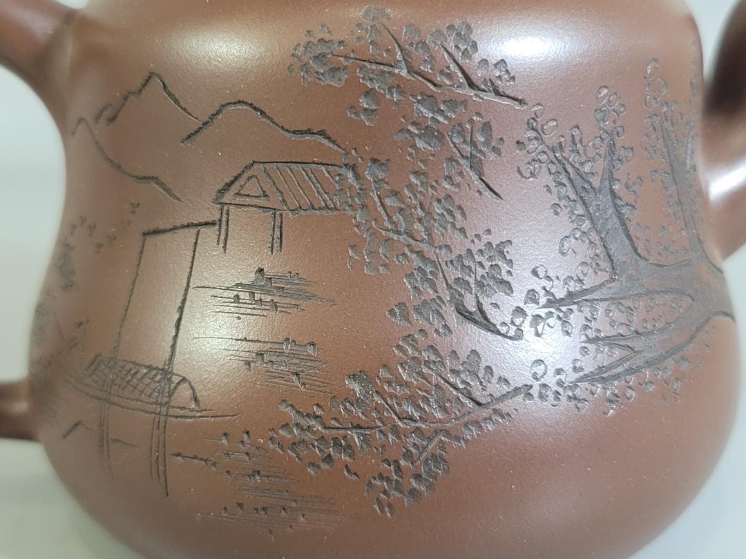 中国古美術・紫砂壺 盖款 :大生（范大生）宜興原鉱・紫泥急須・茶壺