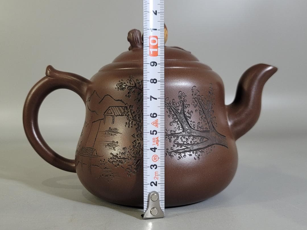 中国古美術・紫砂壺 盖款 :大生（范大生）宜興原鉱・紫泥急須・茶壺