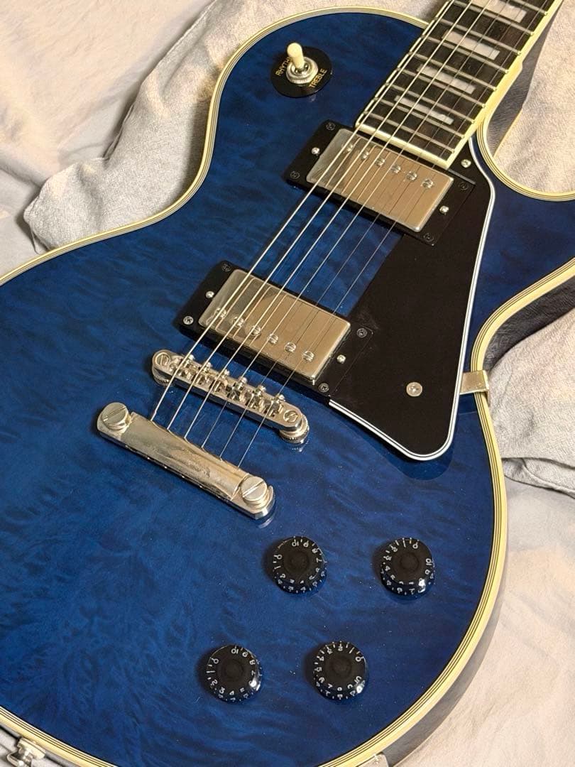 ギター Epiphone LesPaul Custom Quilt Viper Blue