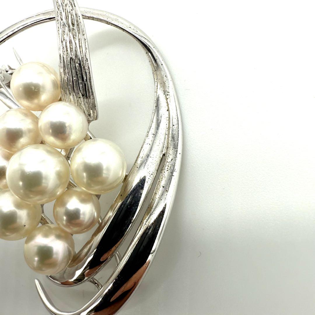 ★良品★MIKIMOTO ミキモト パール ブローチ 刻印あり シルバー製