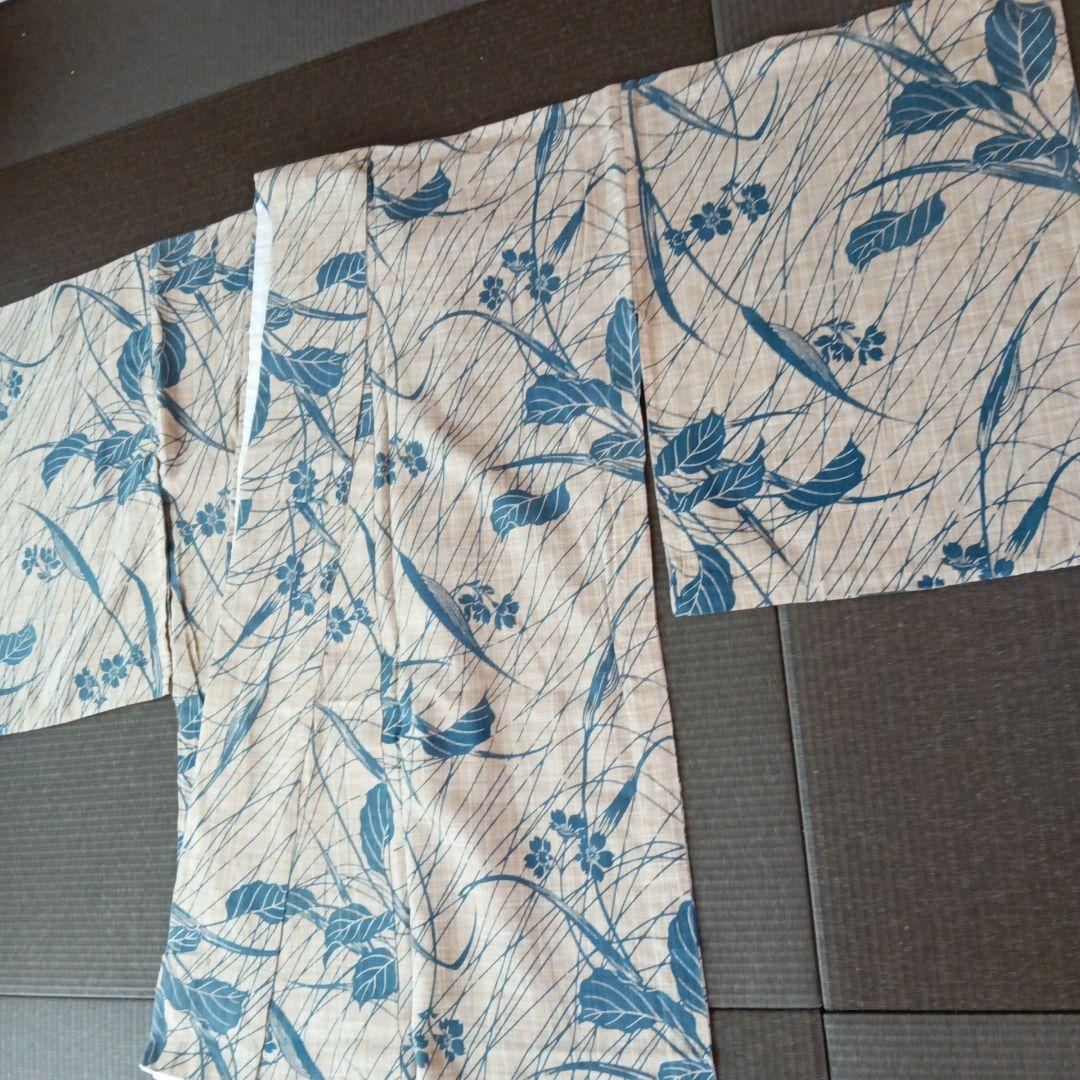 マ*ロ様 竺仙？　奥州小紋風　三越誂え　桜草模様　浴衣単品