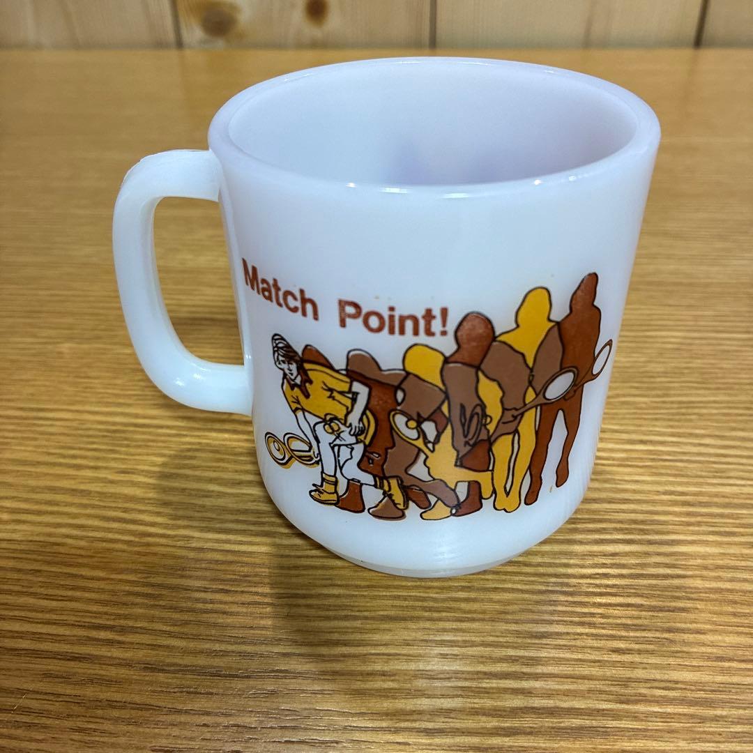 GLASBAKE グラスベイク　ビンテージ　テニス マグカップ　ファイヤーキング