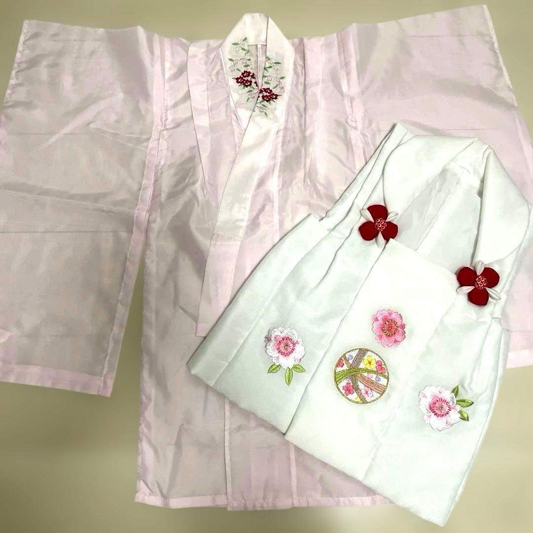 七五三 着物セット 赤とピンクの花柄