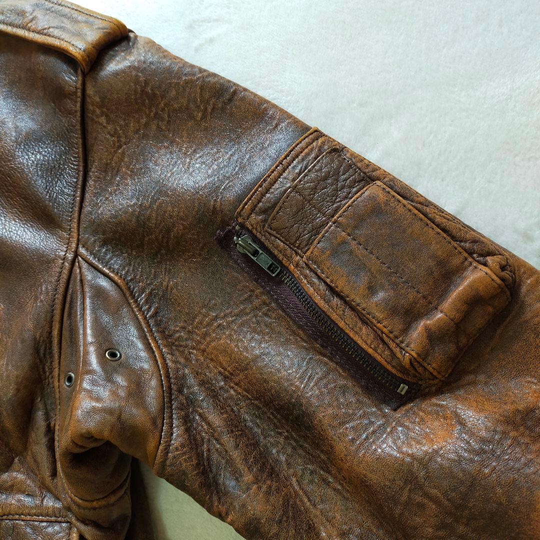 80S 90S　G-1タイプ　L　レザージャケット　フライトジャケット