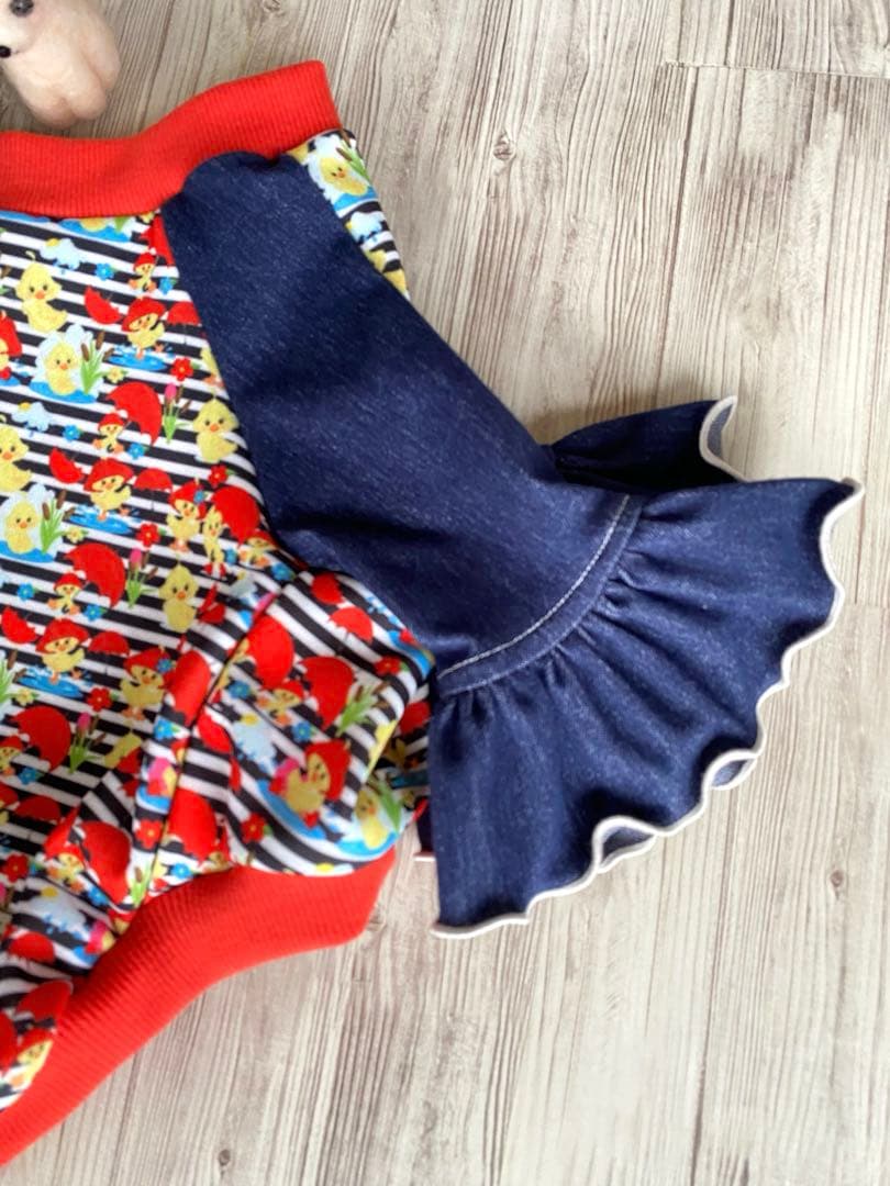 犬服 ラグラン(Ｌ) ꒡̈⃝Lily꒡̈⃝ハンドメイド