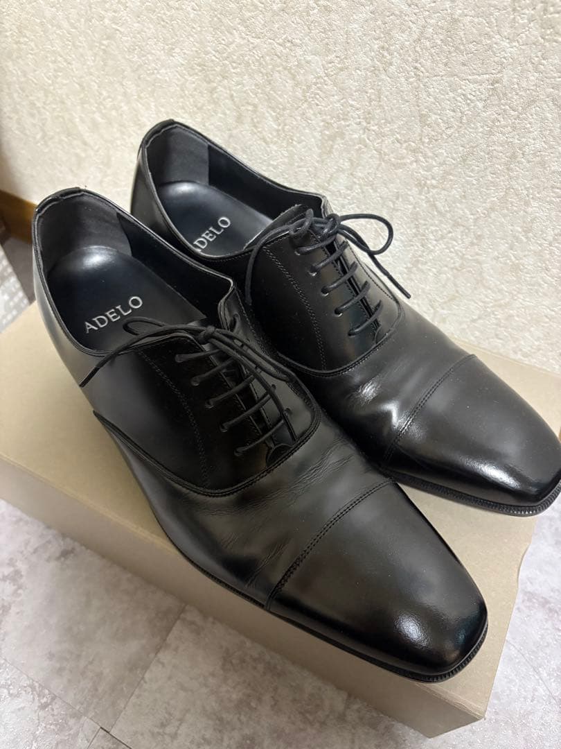 ADELO 6cmUP シークレットシューズ　ストレートチップ