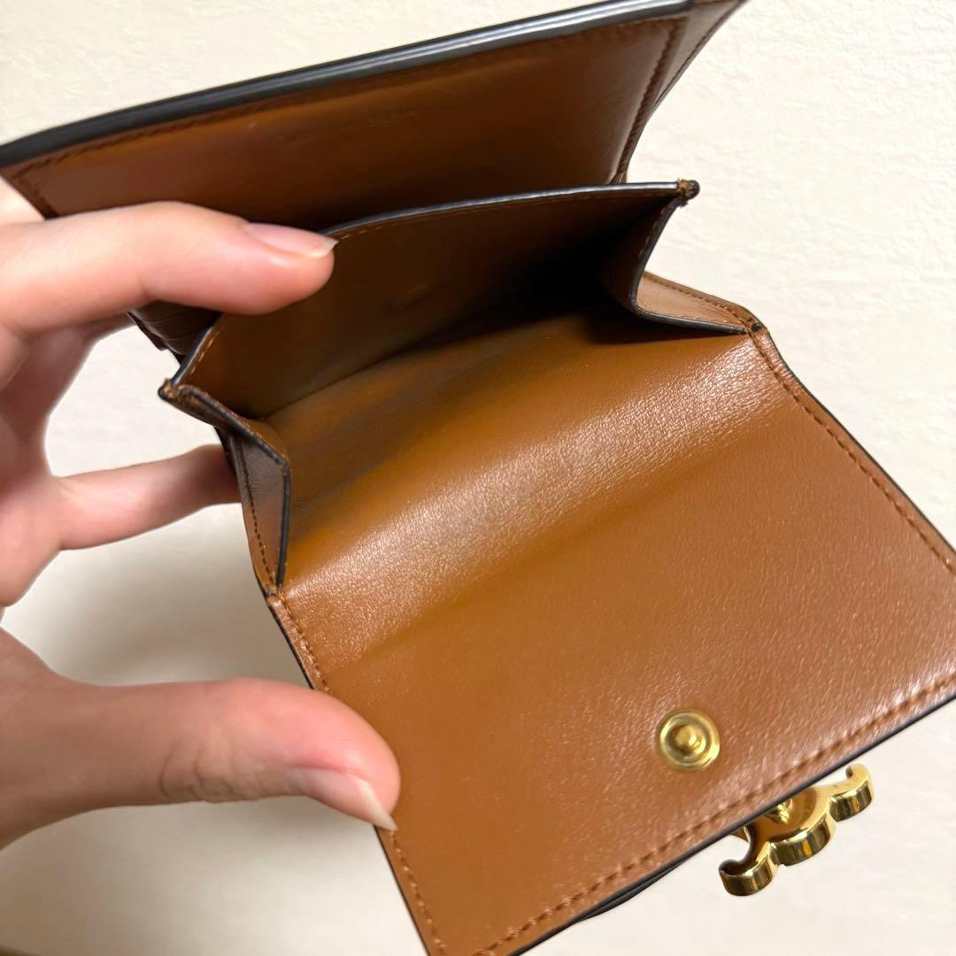 【美品】CELINE 三つ折り財布 トリオンフ