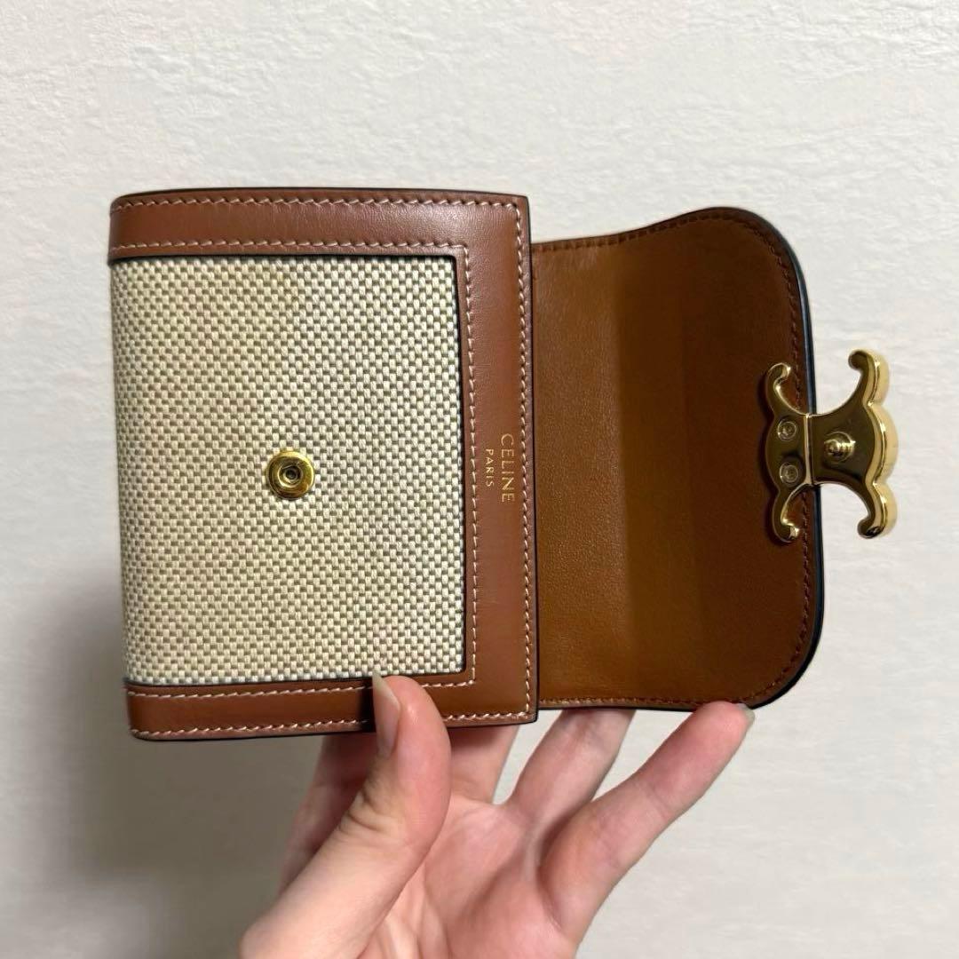 【美品】CELINE 三つ折り財布 トリオンフ