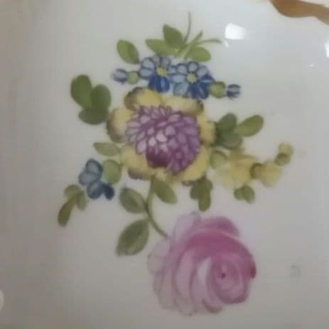 逸品　SPドレスデン①　カールティーメ工房　フィギュリン付き小皿二体　手描き