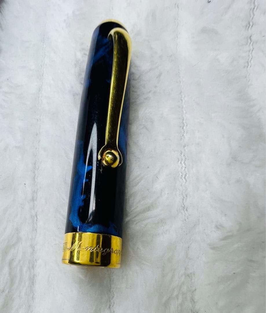 [美品] Montegrappa モンテグラッパ 万年筆 ダークブルー
