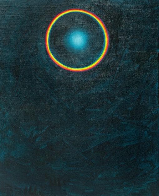 油絵 菅家令子 絵 絵画インテリア額付(銀) F3-GB62023 風景祈り希望