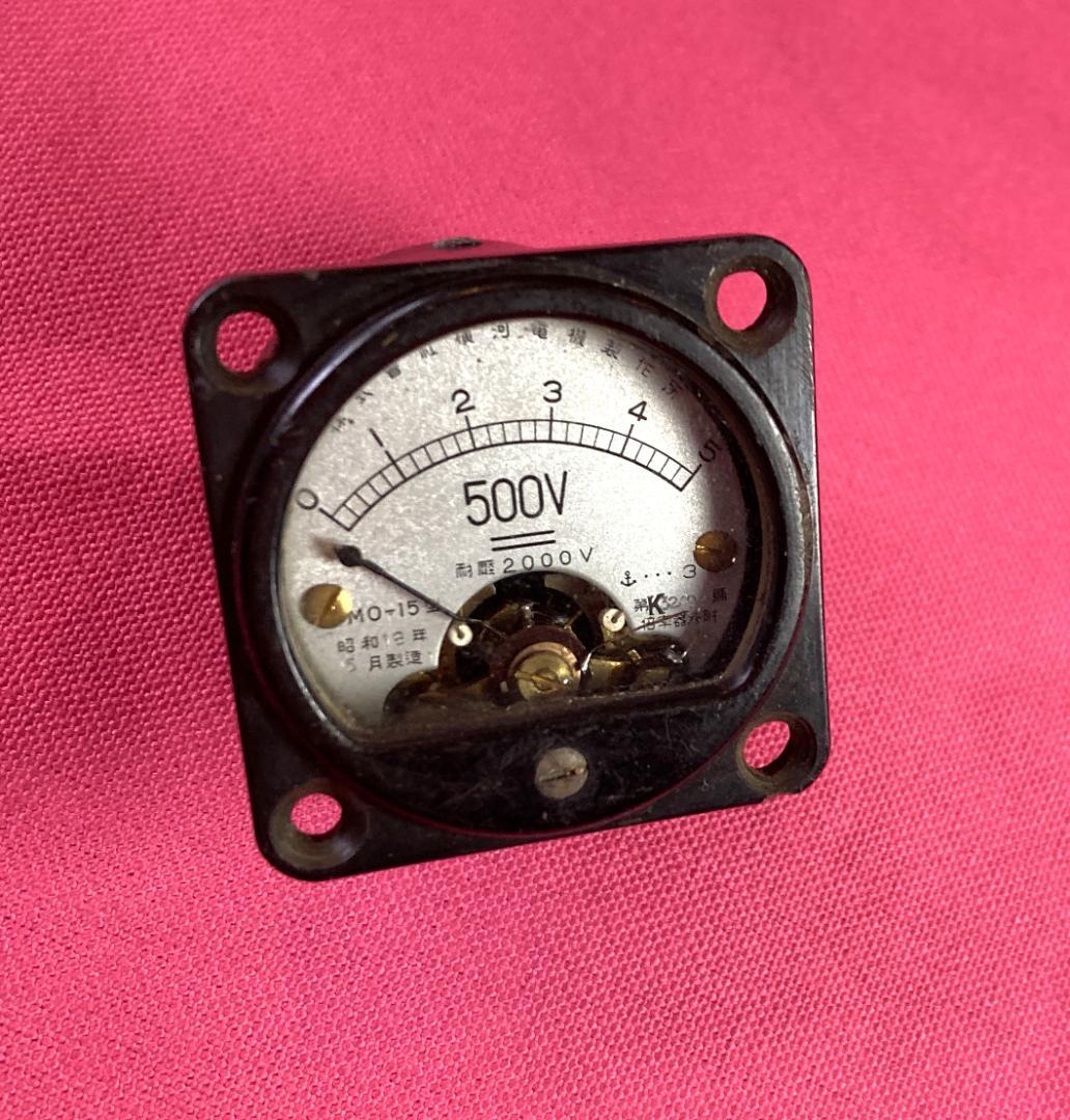 【昭和18年製】横河電機 旧日本軍用 電圧計 戦時中 ミリタリー 旧日本軍