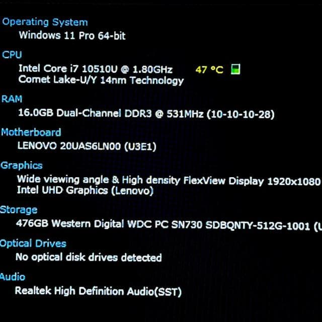 2021年製◇極美品級◇第10世代i7/512GB/16GB/ThinkPad