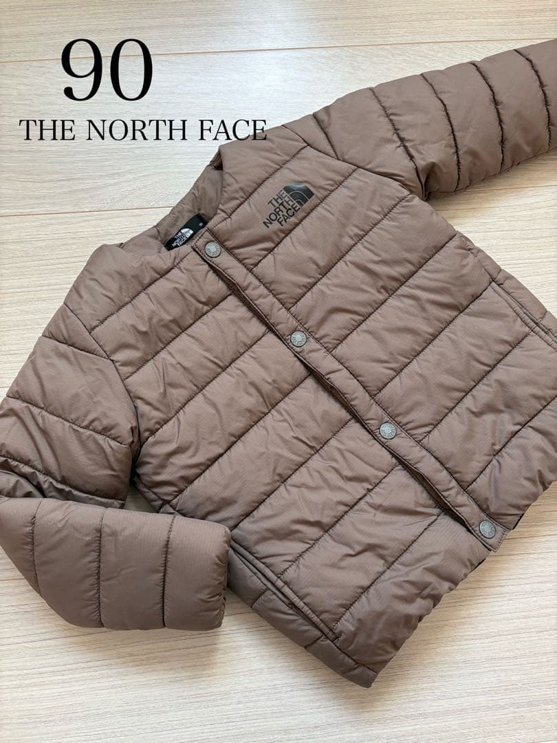 ノースフェイス マイクロゼファーカーディガン 90cm カーキ キッズ