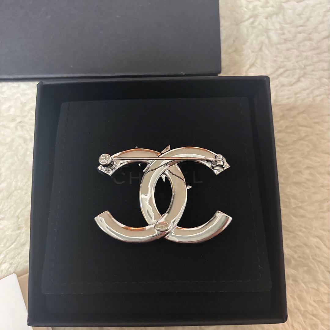 未使用 CHANEL 25SS スター&パール レア ブローチ キラキラ