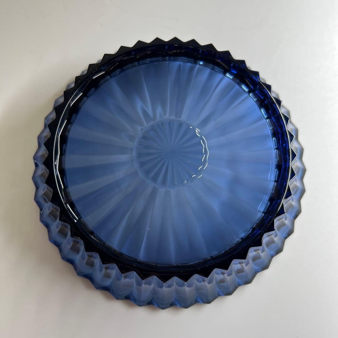 バカラ　ミルニュイ　ミッドナイトブループレート　幅13㎝　東Y7-0530⭐︎1F
