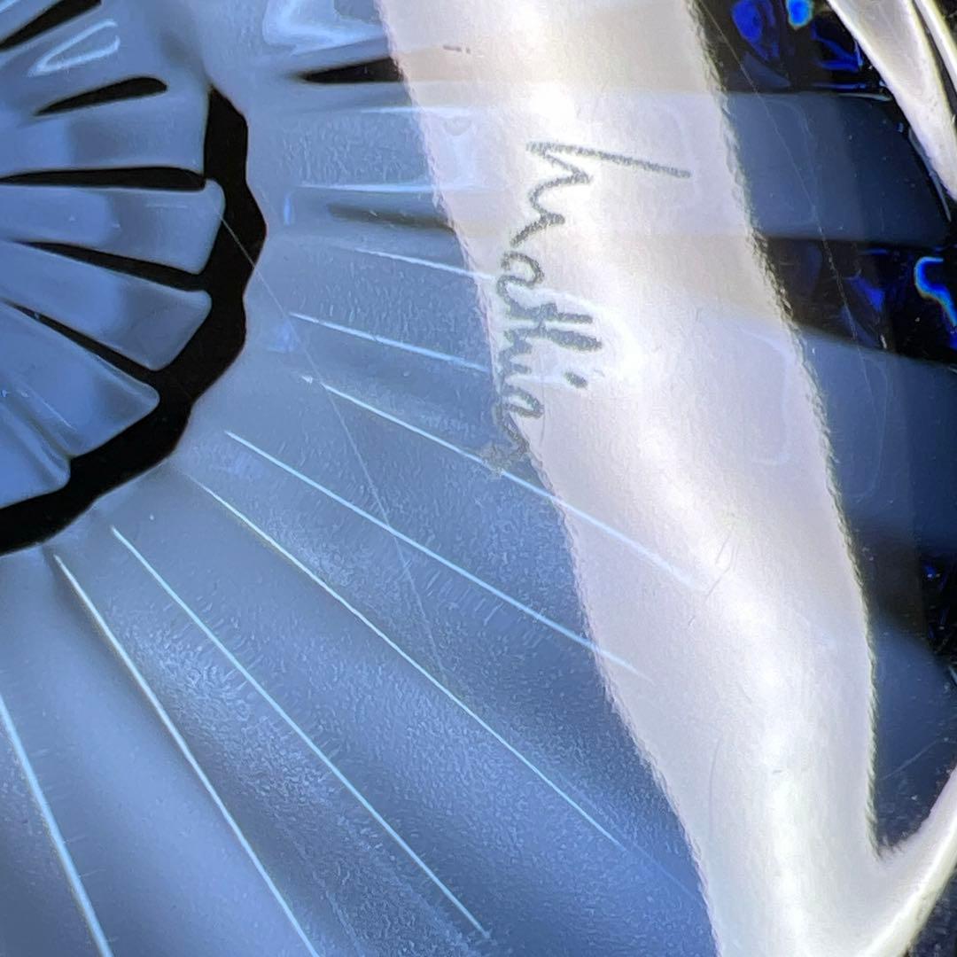 バカラ　ミルニュイ　ミッドナイトブループレート　幅13㎝　東Y7-0530⭐︎1F