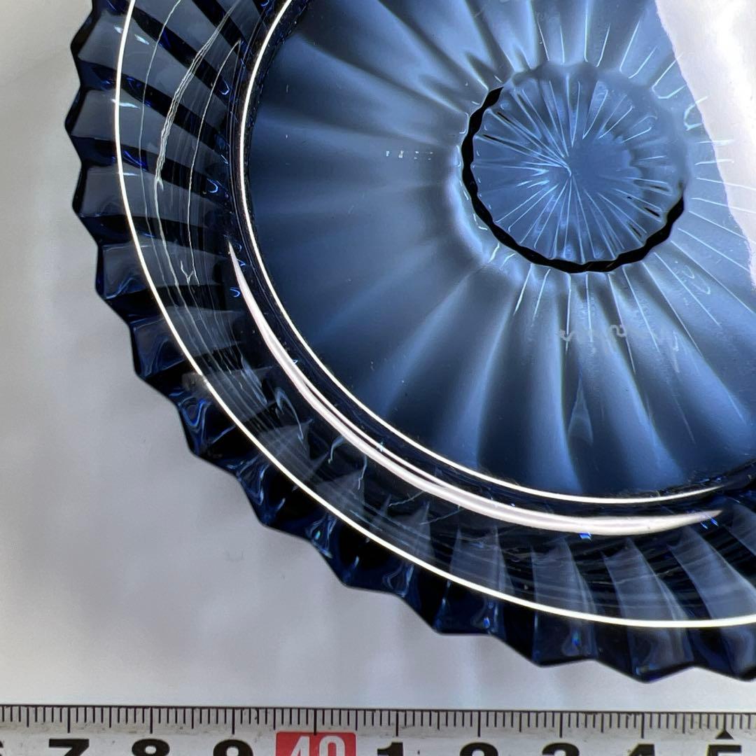 バカラ　ミルニュイ　ミッドナイトブループレート　幅13㎝　東Y7-0530⭐︎1F