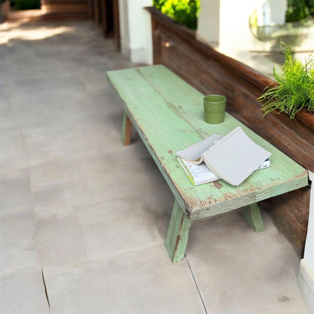 古材ベンチ　ウレタン塗装