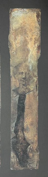 ミクストメディア : 藤浪理恵子「転位 Ⅱ」1992  額装