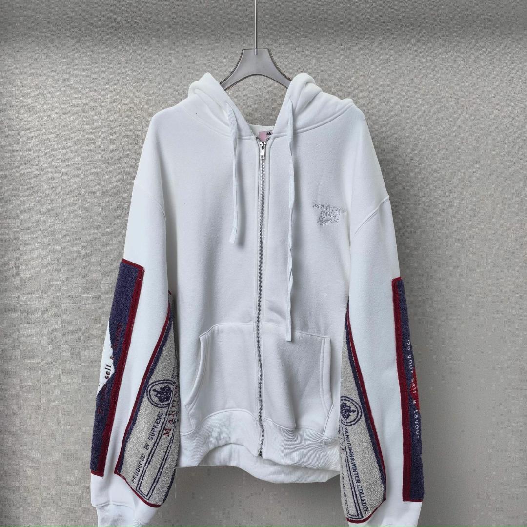 希少Martine Rose x Supreme ジップアップパーカー ホワイト