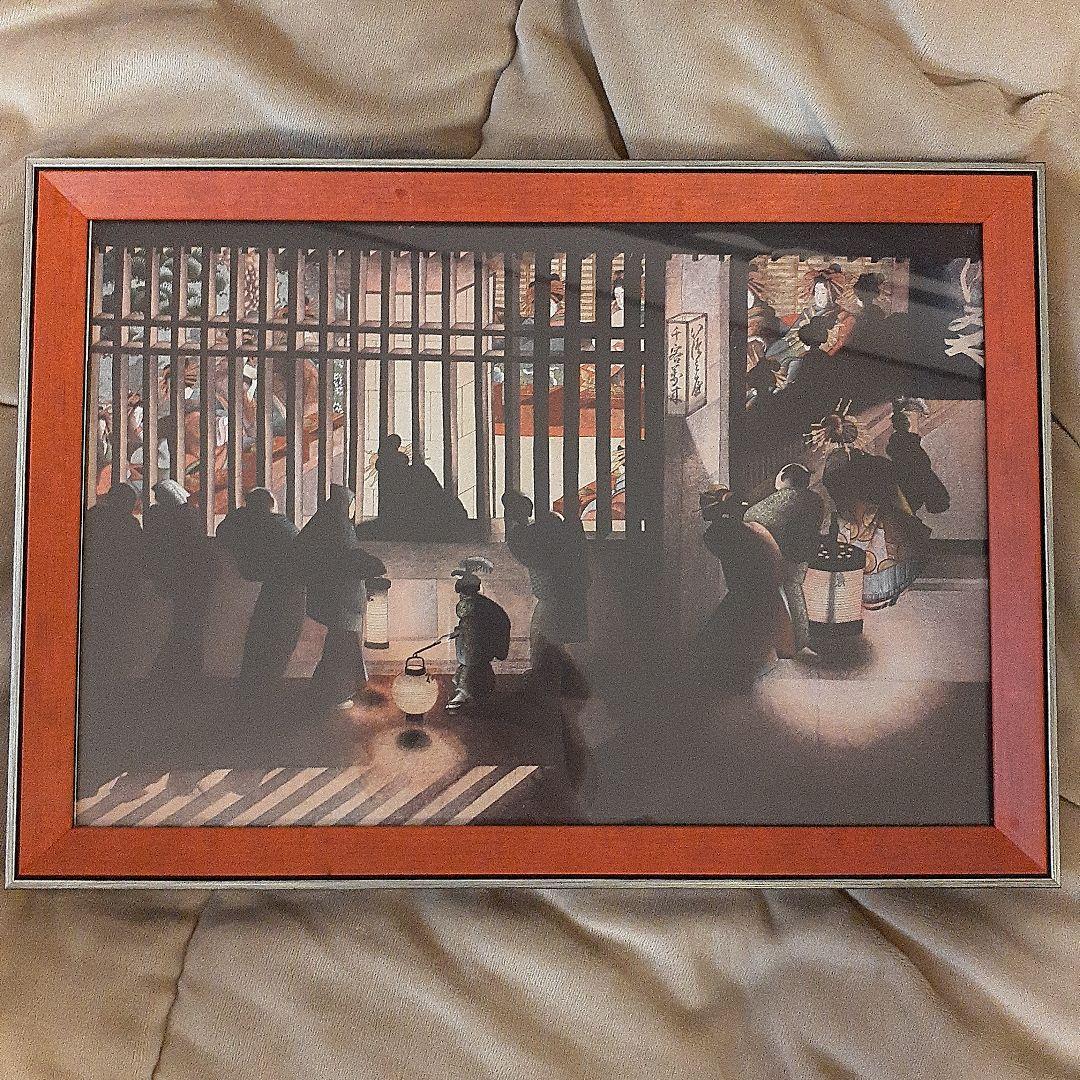 葛飾応為 額絵　浮世絵