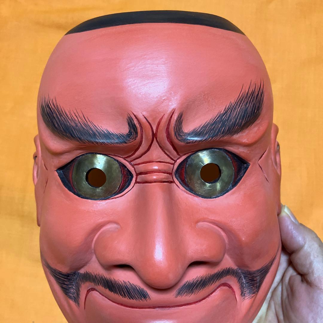 美品　能面　小癋見　こべしみ　木彫り　手彫り