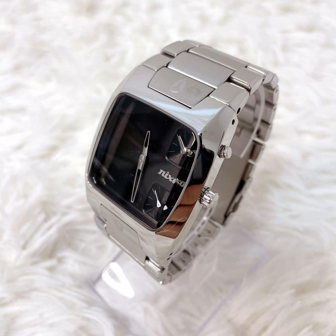 希少✨ 旧ロゴ　動作品 NIXON ニクソン クロノグラフ THE BANKS