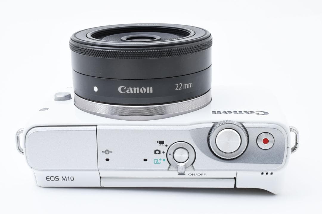 Canon EOS M10 ホワイト パンケーキレンズ EF-M 22mm付