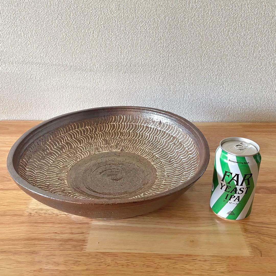 民藝 象嵌の大鉢 一尺一寸 検）バーナード・リーチ 生田和孝