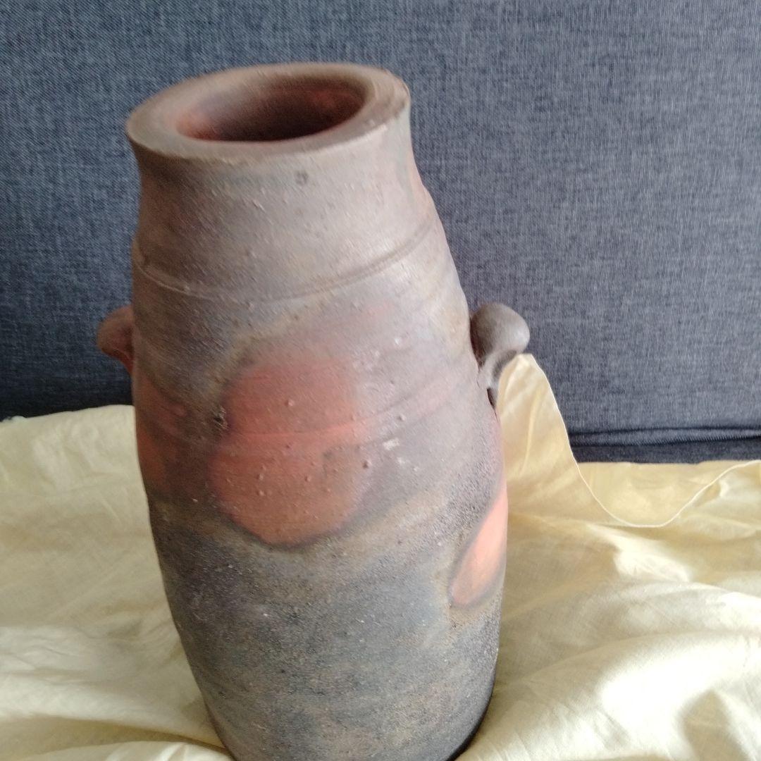 【武田真】備前焼　花入　備前花入　箱付き