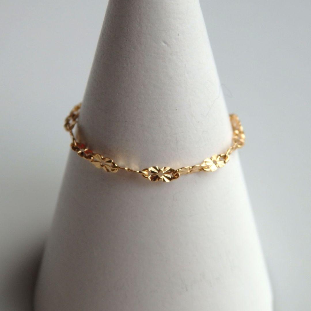 Uma Nami　k18リング　クローバーチェーン　チェーンリング