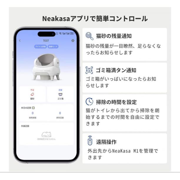 Neakasa M1 猫用トイレ 全自動 自動清掃 スマートトイレ 多頭飼い対応