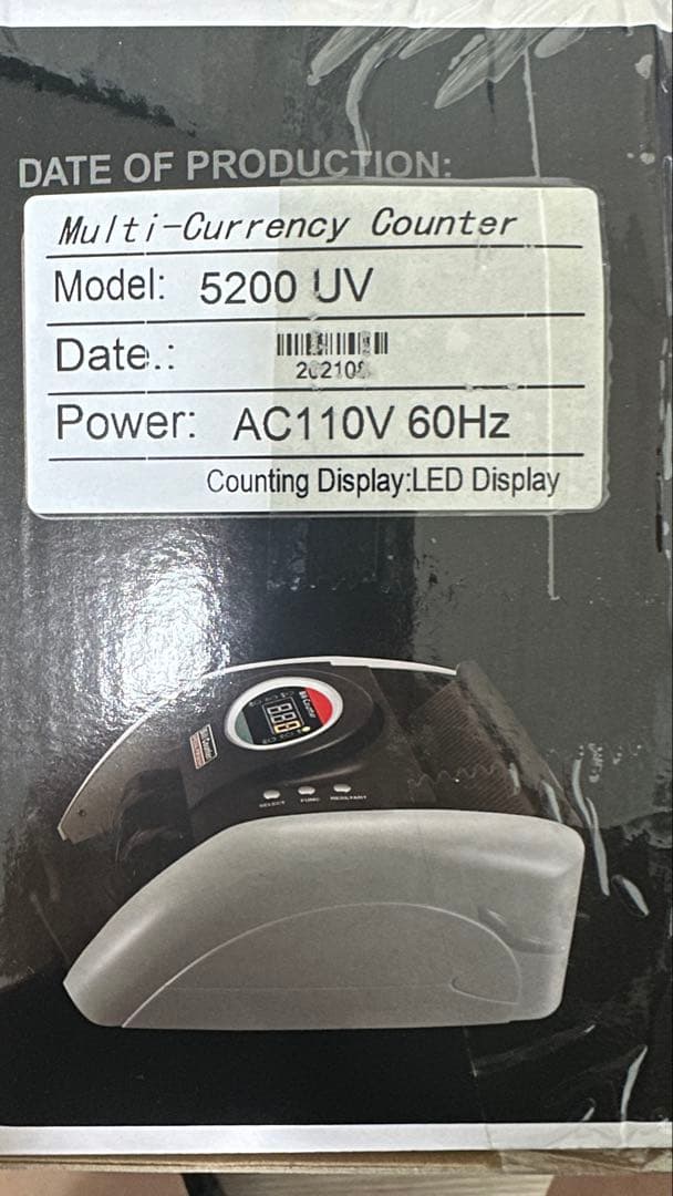 マネーカウンター・紙幣カウンター紙幣計数機 ・偽札検知機能 未使用・新品