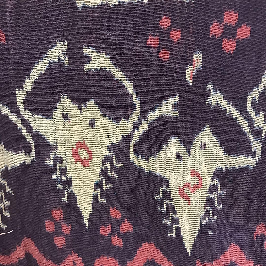 インドネシア　アンティーク　イカット　タペストリー　布