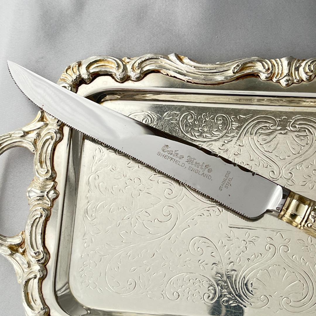 【Harrison Brothers】【純銀ハンドル】キングス　サーバーナイフ