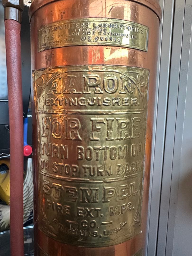 消火器‼️ヴィンテージ‼️銅製‼️MADE IN USA‼️アメリカ製‼️