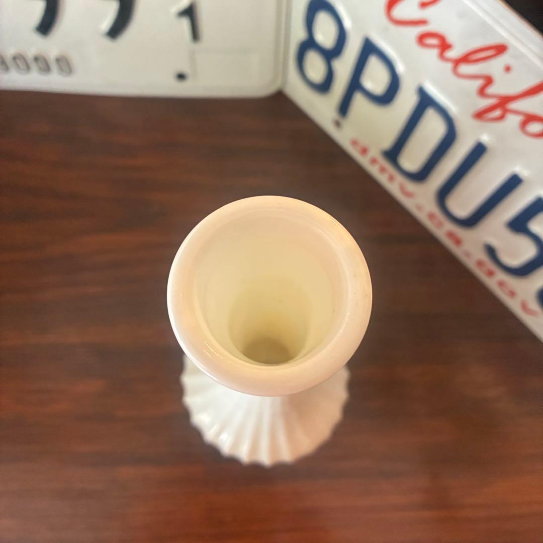 貴重！60's〜70's アメリカアンティーク　ミルクガラス花瓶 インテリア雑貨