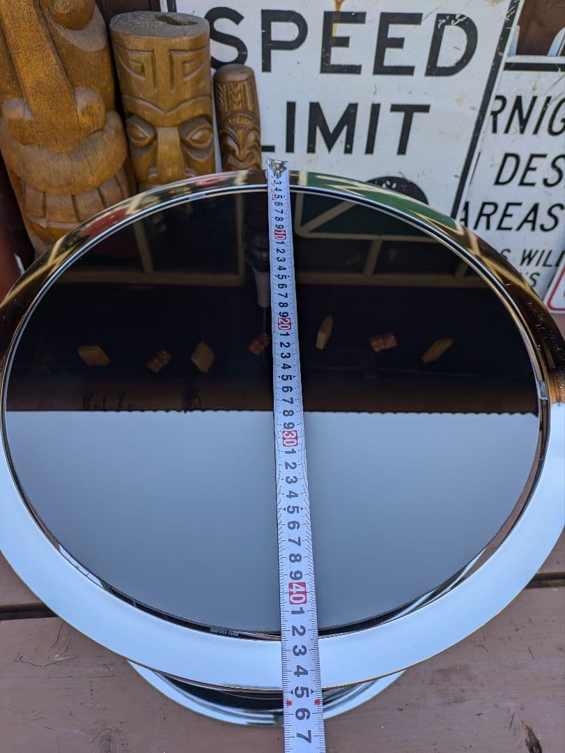 ミッドセンチュリー　スペースエイジ　ラウンドテーブル　強化ガラス　ガラステーブル