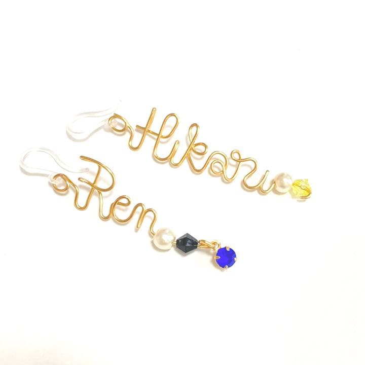 Mi-ka☆様ご確認用♡お名前ストラップ、ブレスレット、ピアス