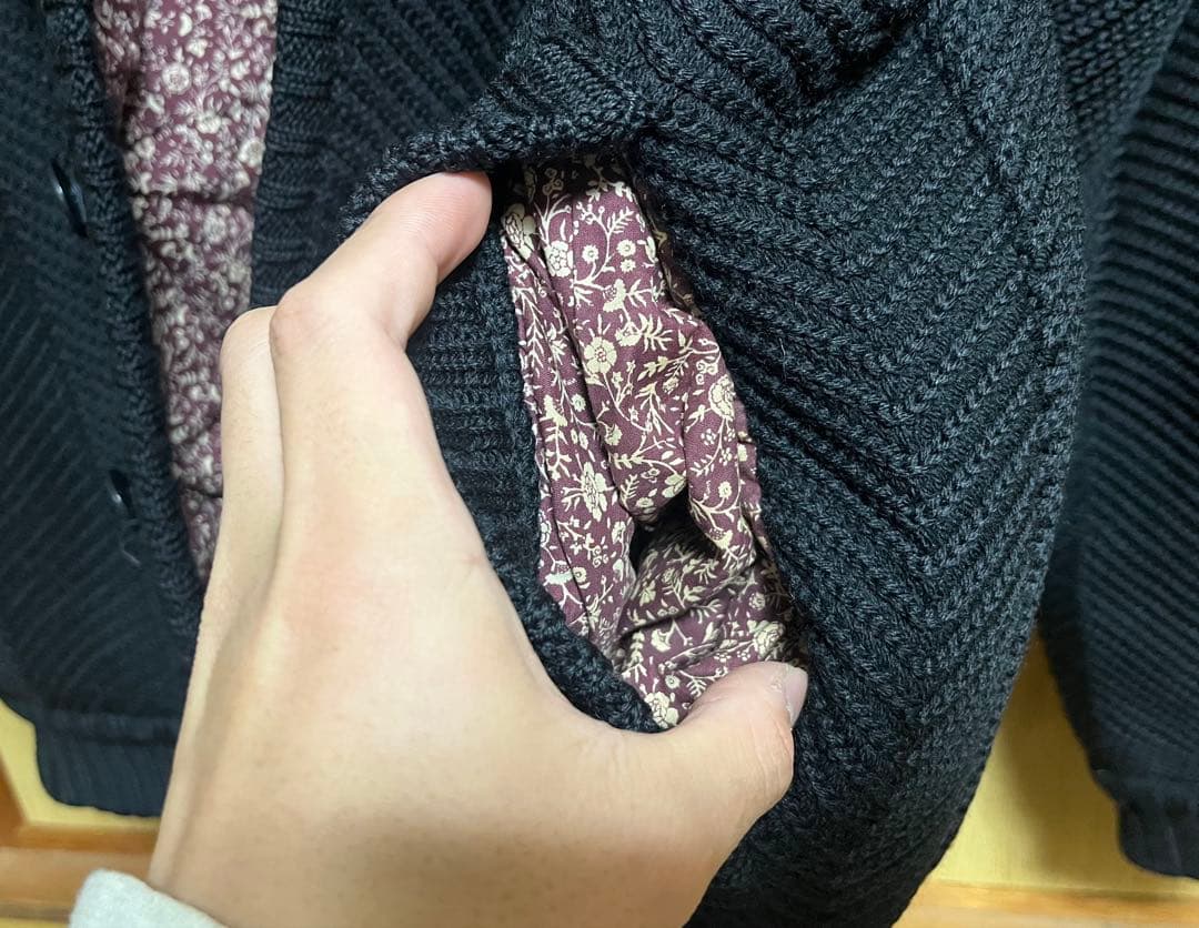 90s VALENTINO イタリア製 ウールニットブルゾン ブラック