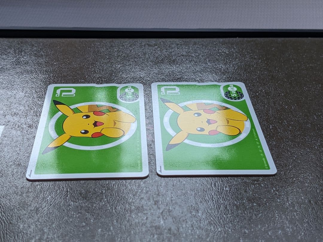 ピカチュウSuica 使用不可　台紙付き