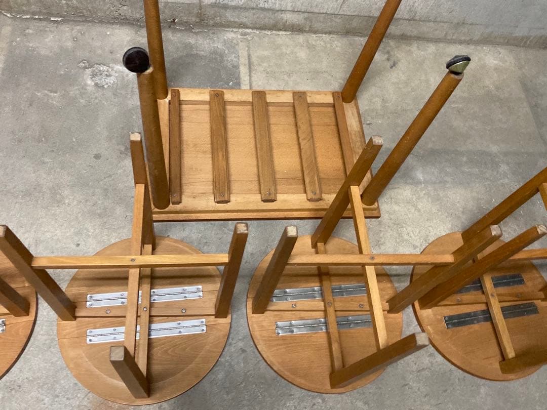 名作! デンマーク60s ネスト テーブル 折りたたみ ヴィンテージ 木製