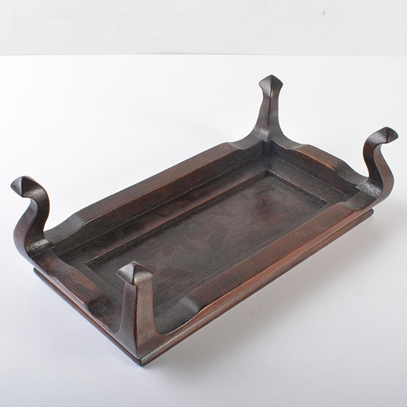 中国　唐木花梨製　平卓　飾台　香炉台　V　R6588E