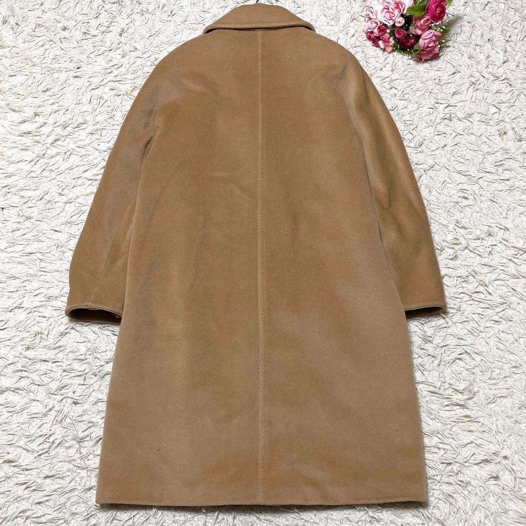 美品● マックスマーラ ロングコート 白タグ カシミヤ ウール ベージュ 40