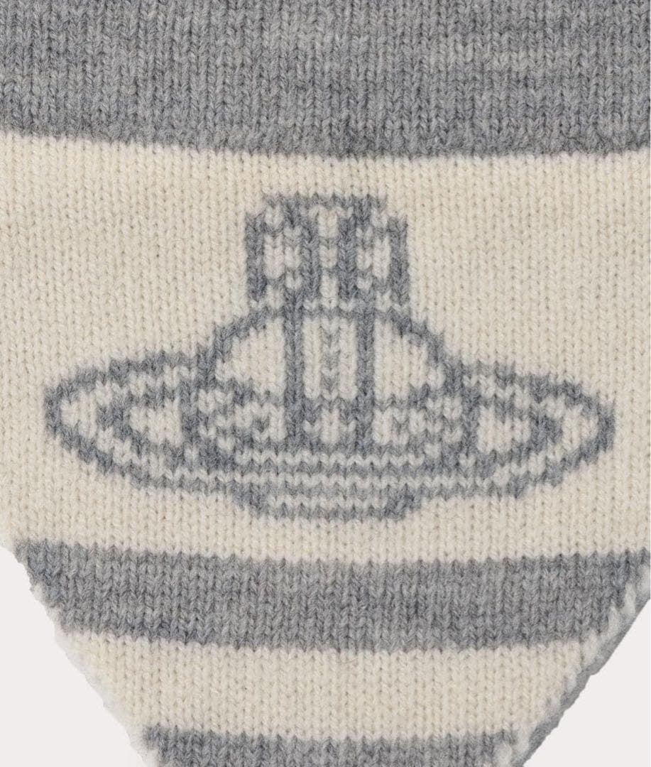 【希少】VivienneWestwood ポンポン耳当て付ボーダー ニット帽