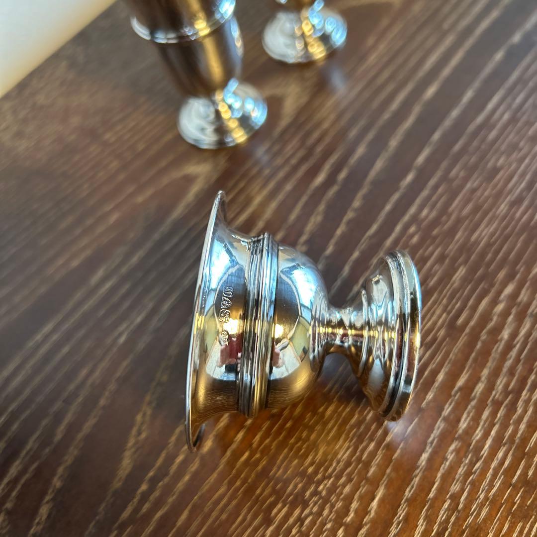 希少　純銀　ソルト、ペッパー、マスタード、シュガー入れ　4点セット