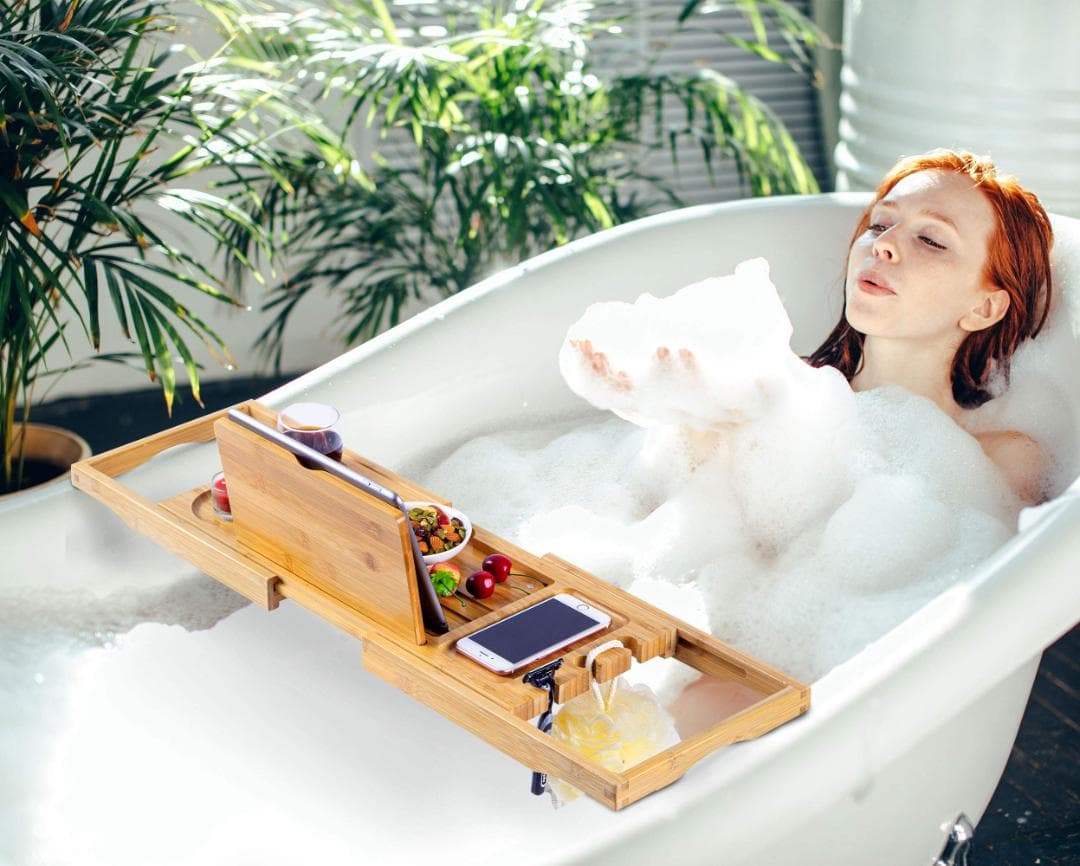 竹のバスタブトレー