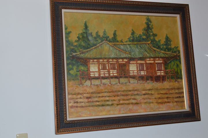 井上和久 油彩画 奈良 二月堂