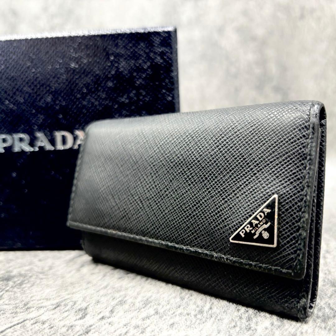 ✨️現行/美品✨️PRADA プラダ キーケース レザー ブラック 4連キーケス